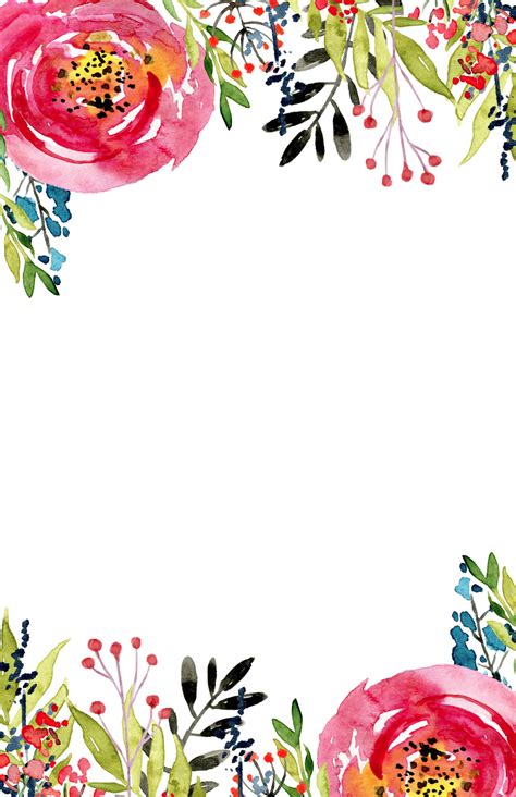 Blank Floral Template